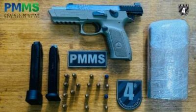 Imagem da notícia PM apreende droga, arma e prende dois suspeitos após confronto que terminou com um morto em Chapadão do Sul